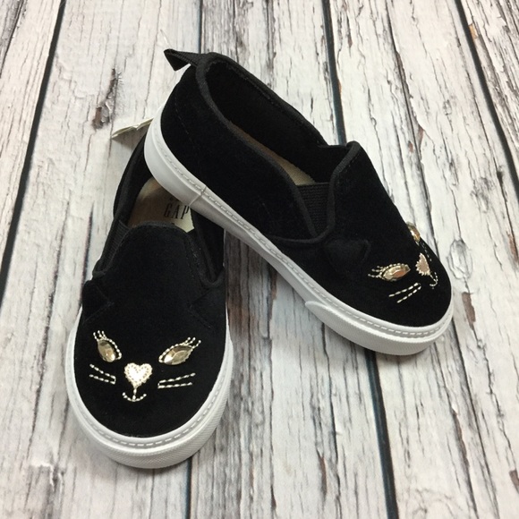 Gap Girls Toddler 5 Black Kitten Shoes Walking Shoes - Picture 2 of 6